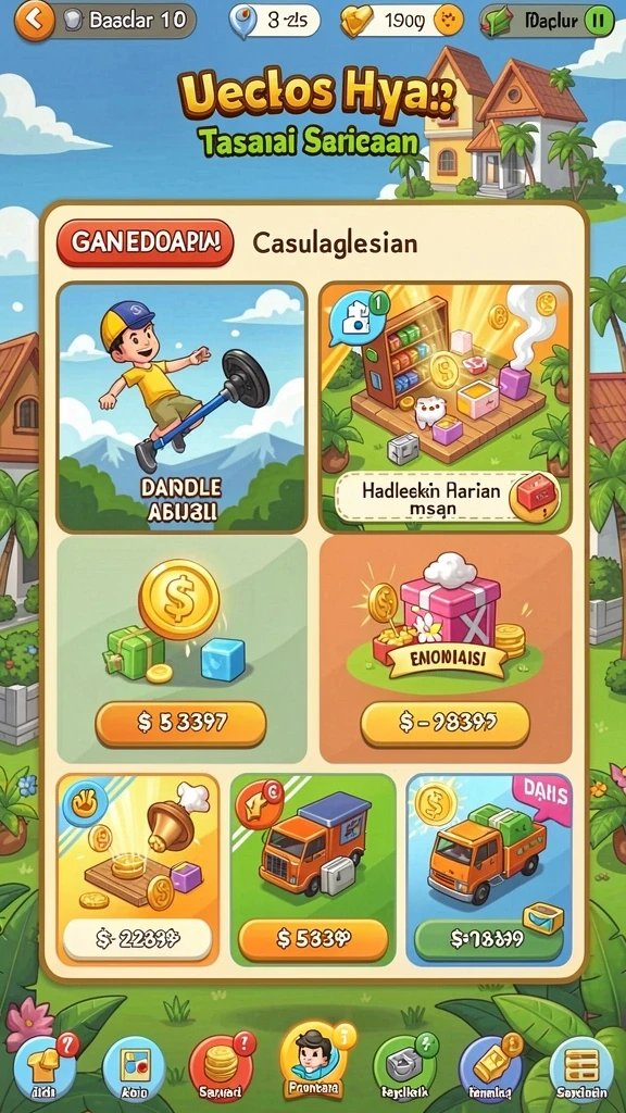 ida777 - Screenshot memperlihatkan berbagai pilihan permainan yang tersedia.
